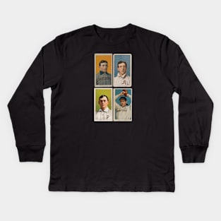 T206 Big Four Cards - Wagner, Plank, Magie, & Doyle Kids Long Sleeve T-Shirt